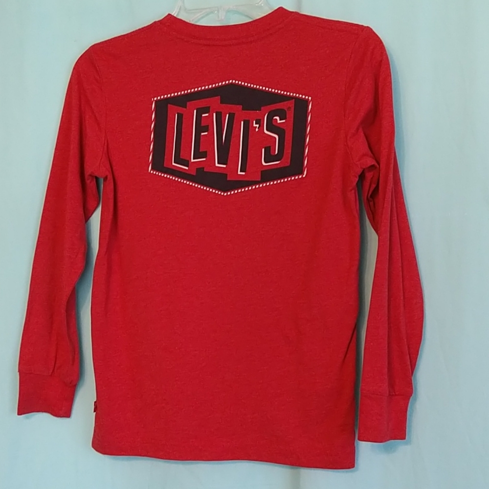 Levi's graphic tee t-shirt red black boys medium